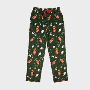 Elf Movie Buddy the Elf Mens Green Pajama Sleep‎ Pants ZPM60S3WBS Size M NWT